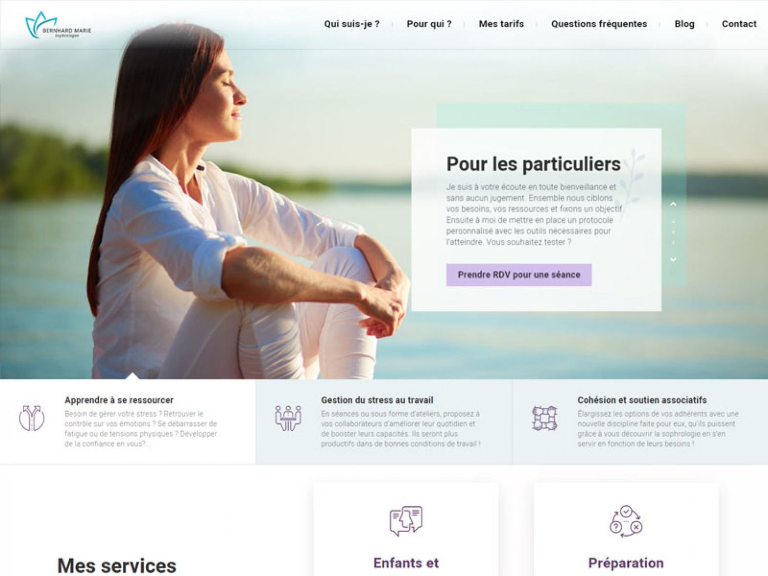 création site pour sophrologue