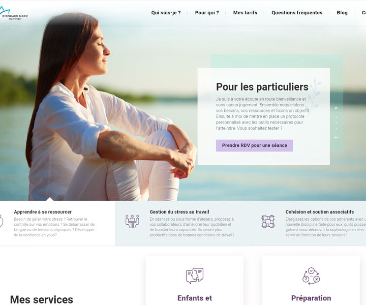 création site pour sophrologue