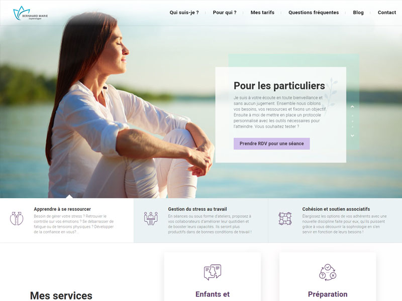 création site pour sophrologue